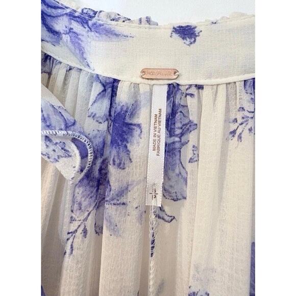 Free People Feeling Groovy Dress in Vintage Ivory & Blue Size Small - Picture 6 of 11